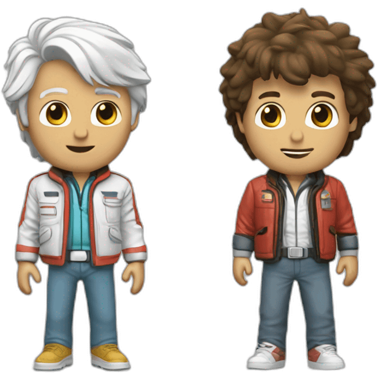 Marty McFly and Doc emoji