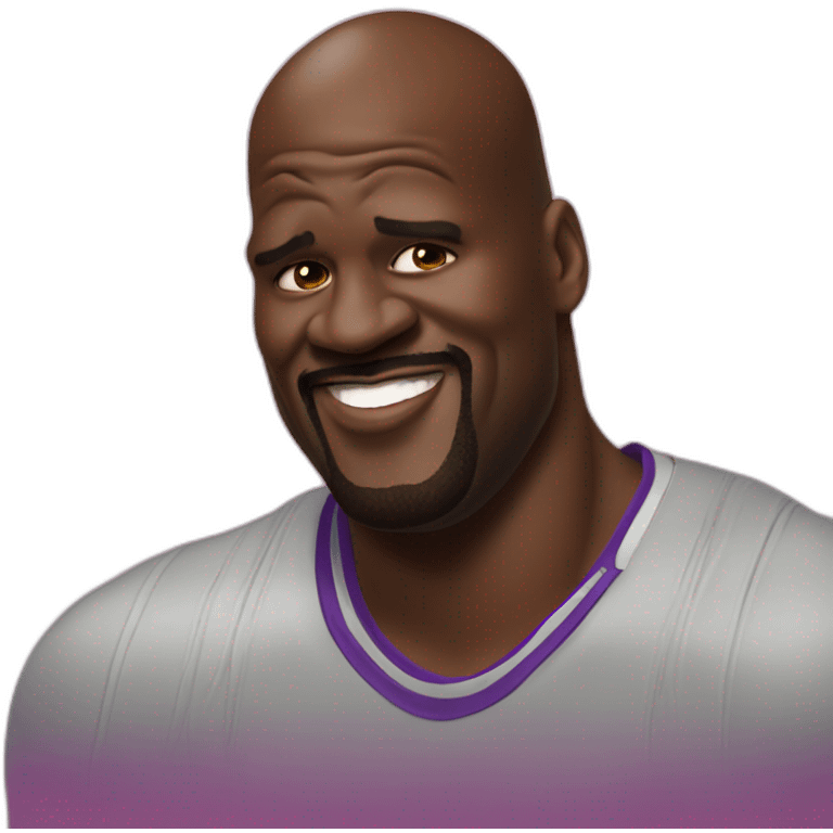 Shaquille O’Neal funny face emoji