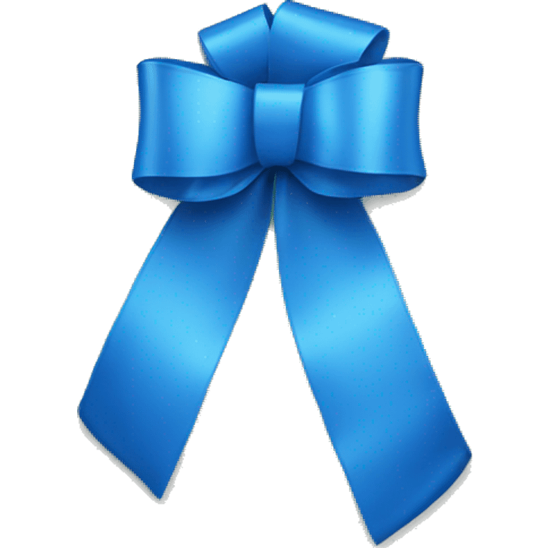 blue christmas ribbon emoji