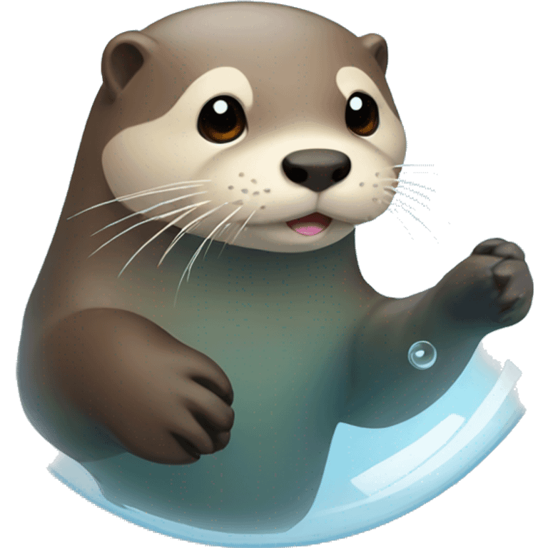 Otter in a bubble emoji