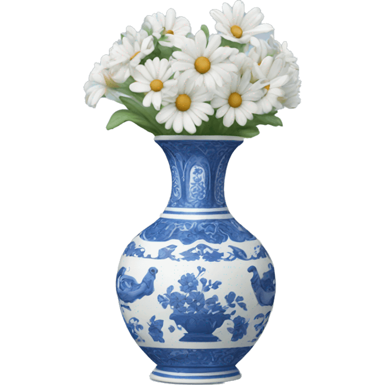 blue white vase  emoji