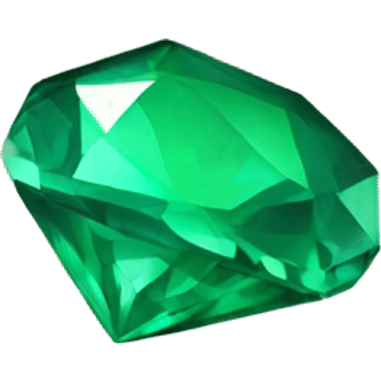 Create a letter N made of green emerald diamond  emoji