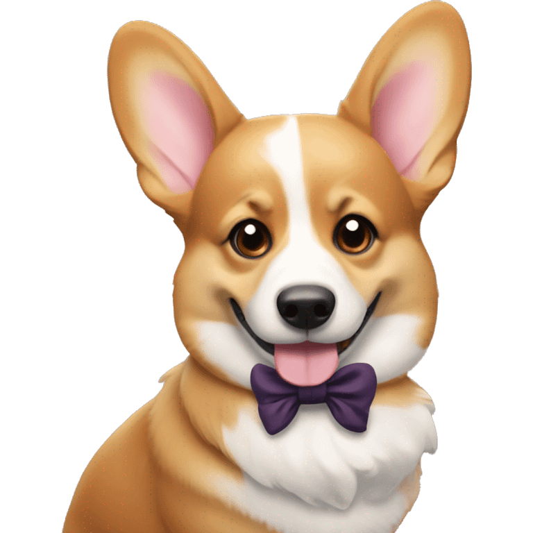 Corgi with a bow emoji