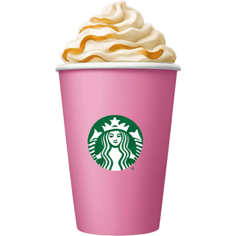 Pink Starbucks cup emoji