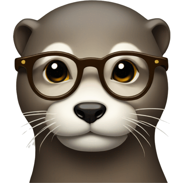 Otter with glasses emoji