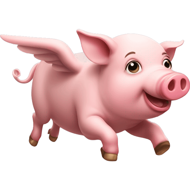 Pig flying  emoji