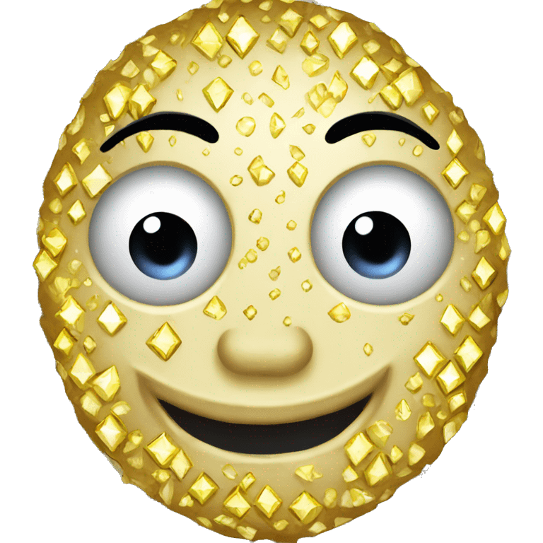 Emoji with eyes in form of diamonds and tongue in form of money emoji