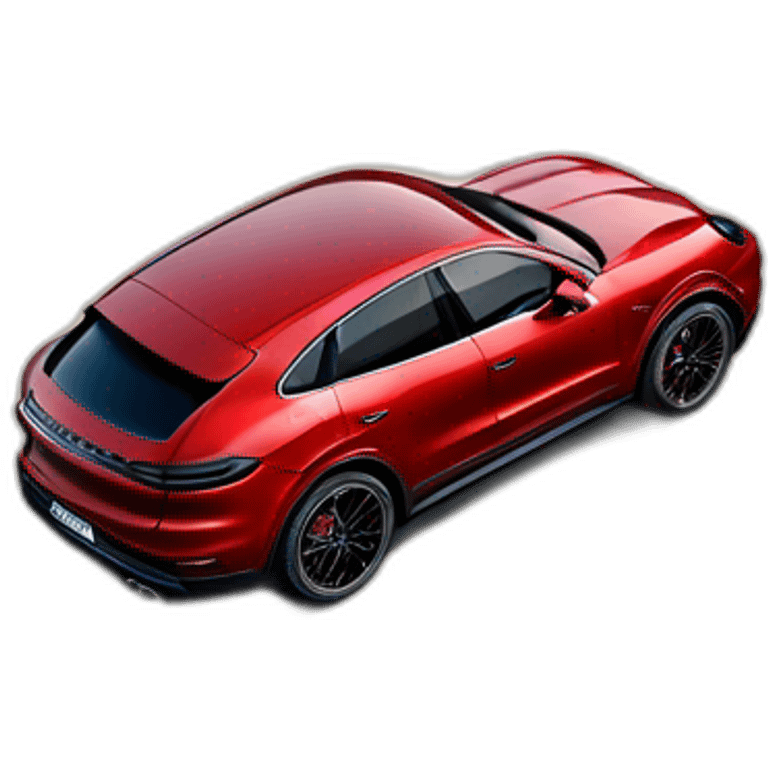 Porsche cayenne turbo coupe red 2023 emoji