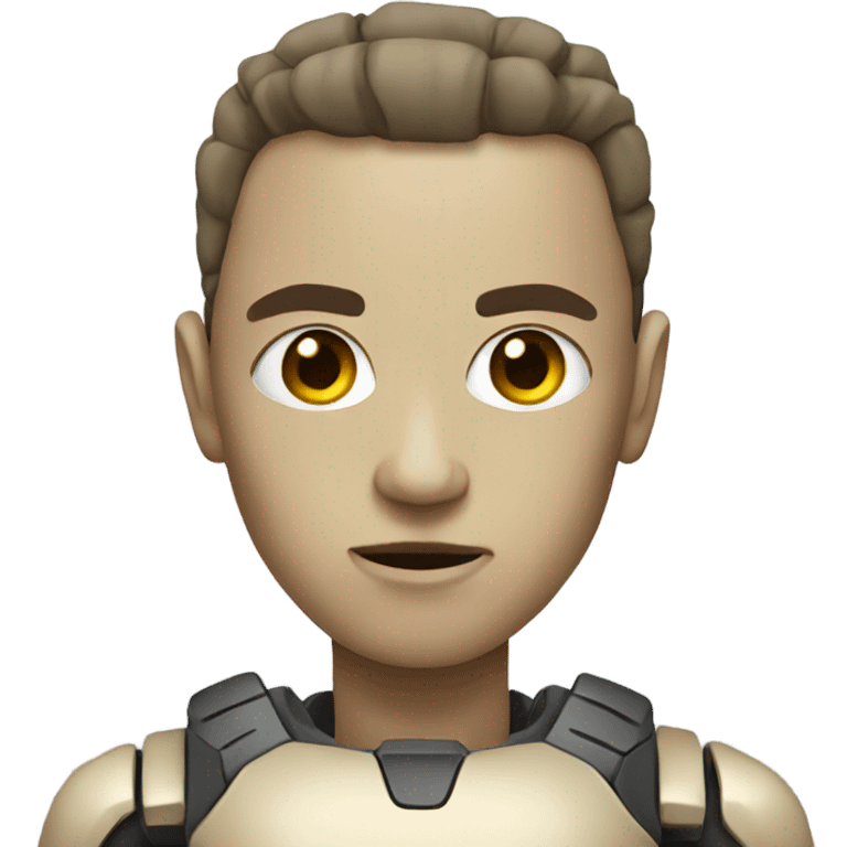 Beige cyborg  emoji