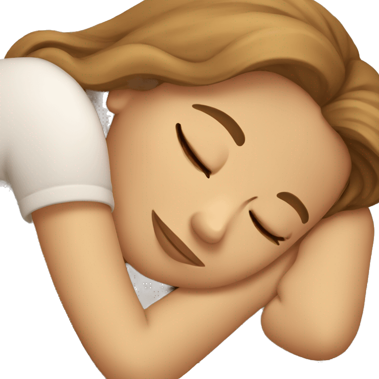 light brown hair girl sleeping emoji