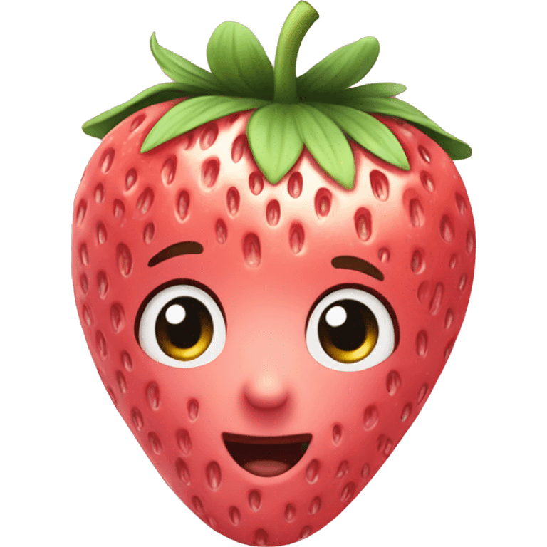 a light pink strawberry emoji