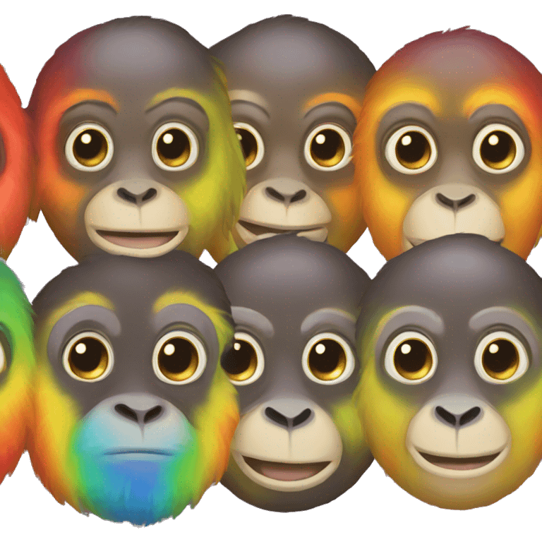 rainbow monkey emoji