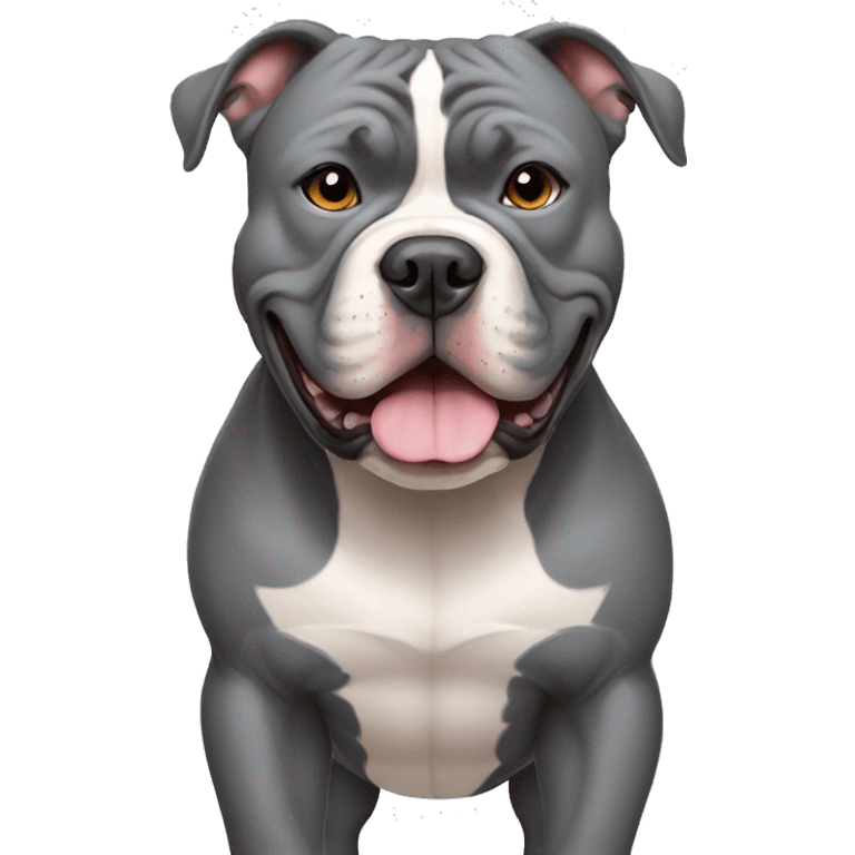 gray strong american bully  emoji