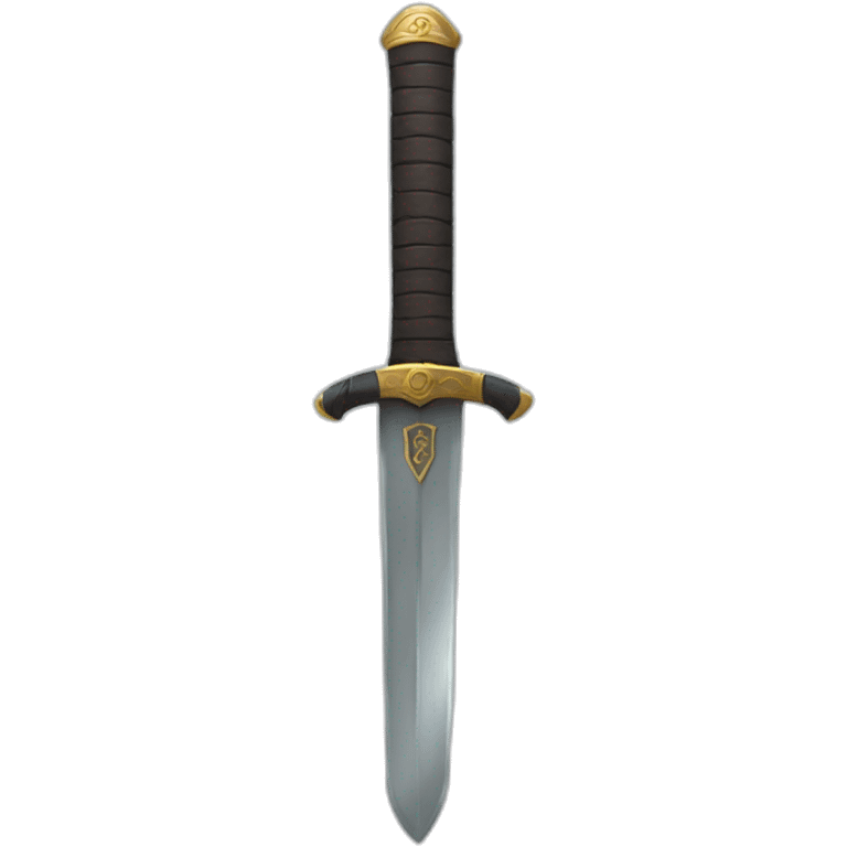 Sword with 1% written on it emoji