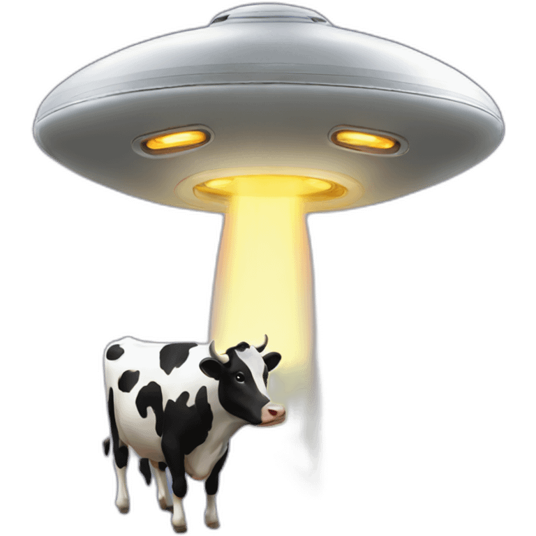 UFO beam cow emoji