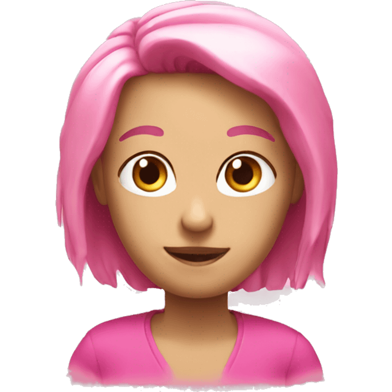 Pink OK emoji