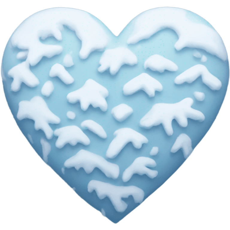 Snowy heart emoji