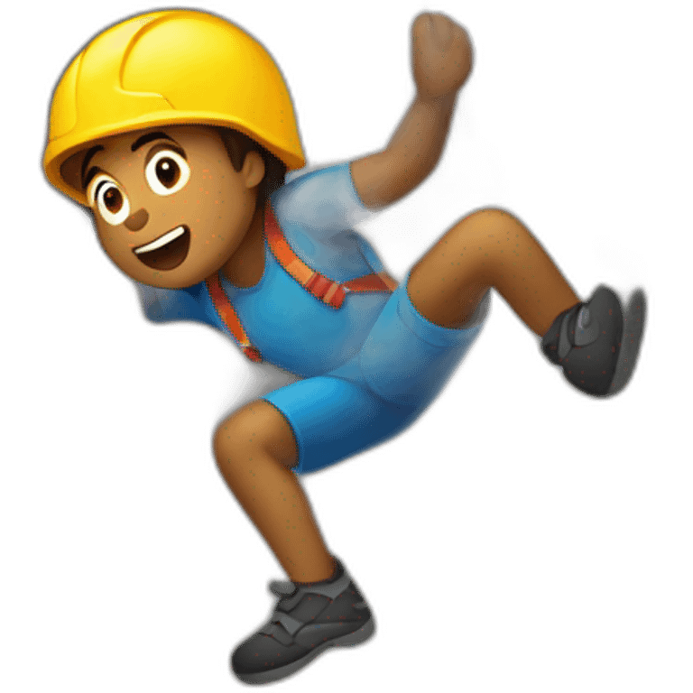 Climber falling of a wall emoji