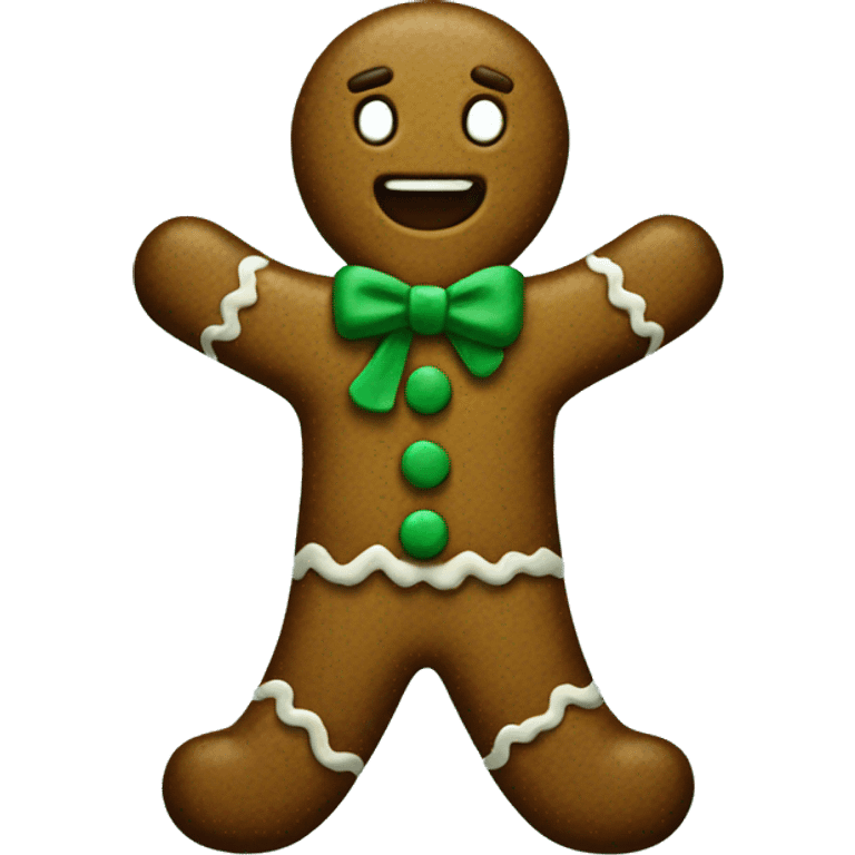 dark green gingerbread man emoji