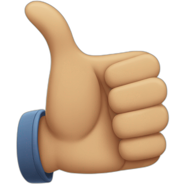 a thumbs up with the thumb curled emoji