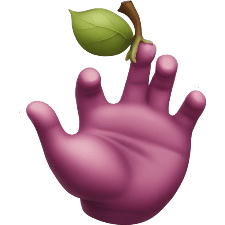 fig hand apple emoji  emoji