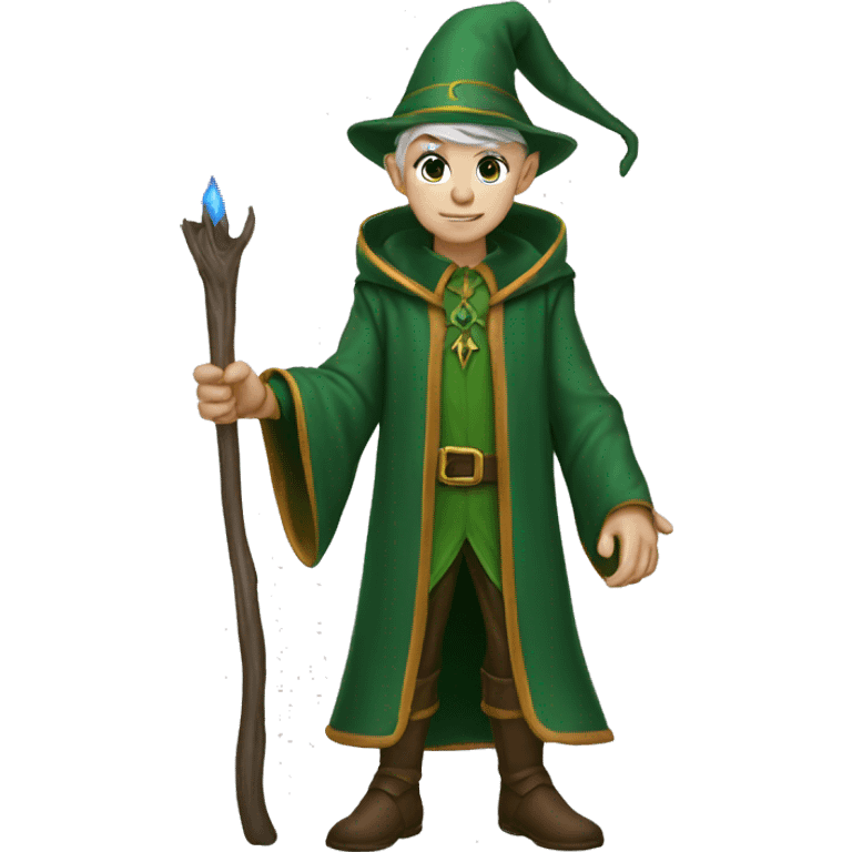 Elf male wizard Halloween theme, emoji emoji