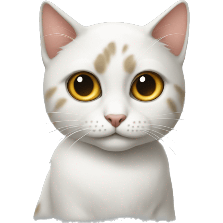 gato pardo y blanco emoji