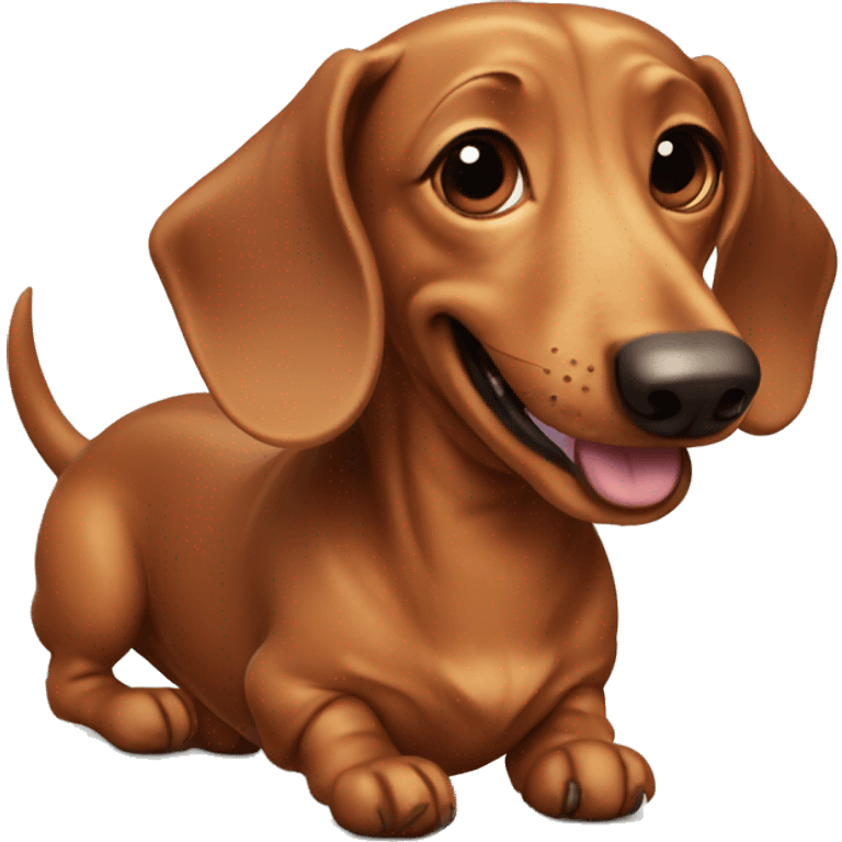 smiling dachshund emoji