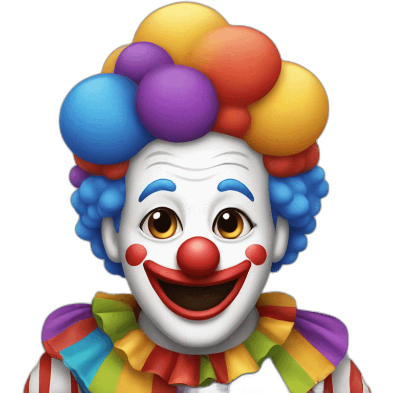 multicolored clown emoji