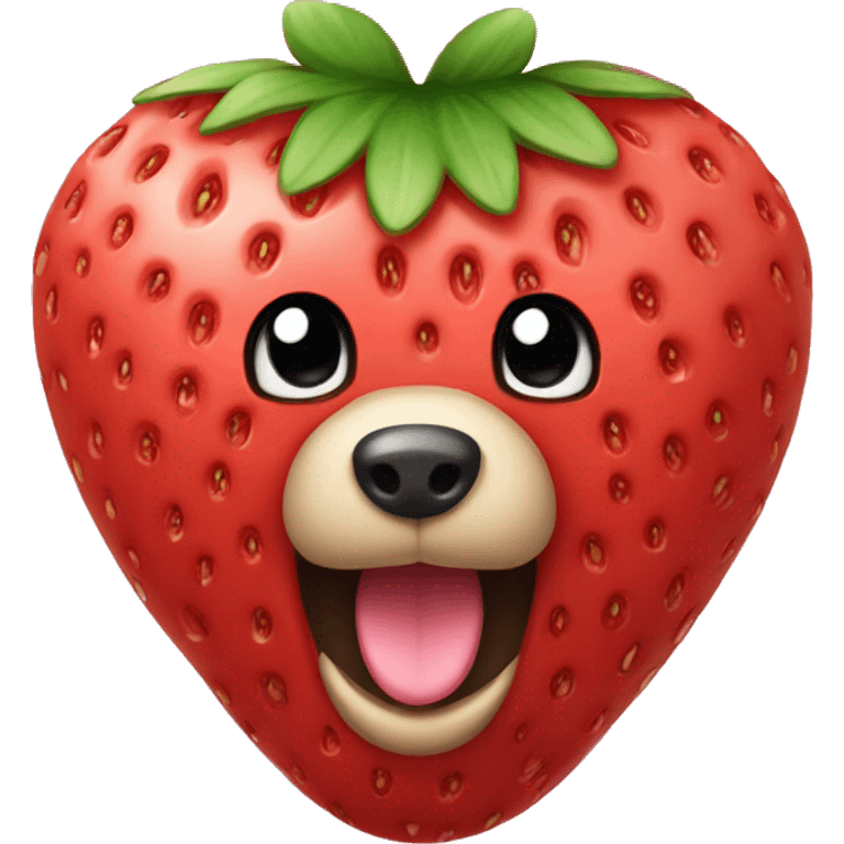 Strawberry bear emoji