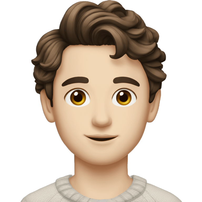 Memoji of Androgyneous, Pixie Cut, Timothee Chalamet emoji