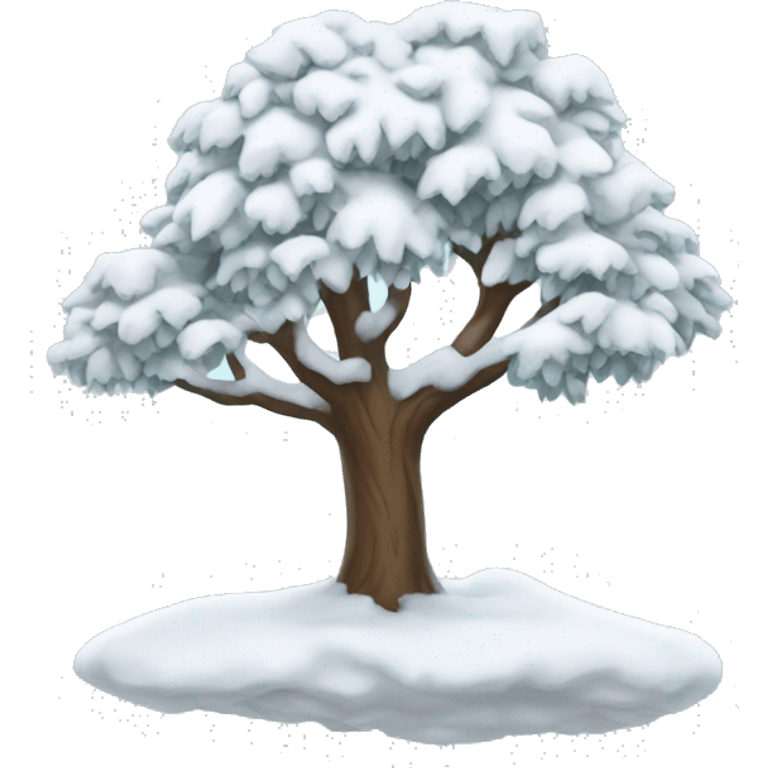 Snowy tree emoji