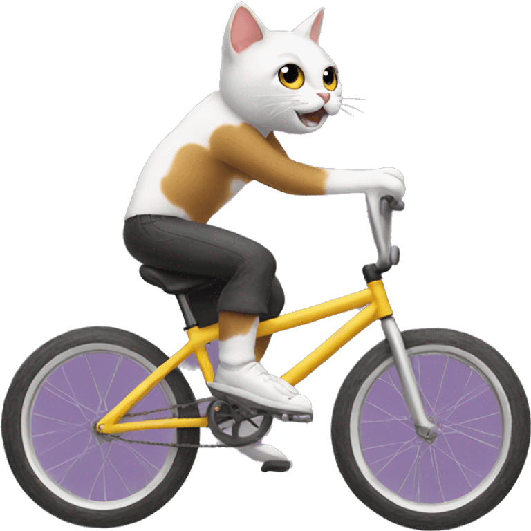 Cat ride Bmx  emoji