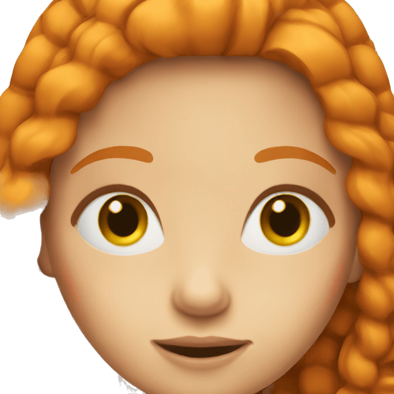 A ginger girl emoji