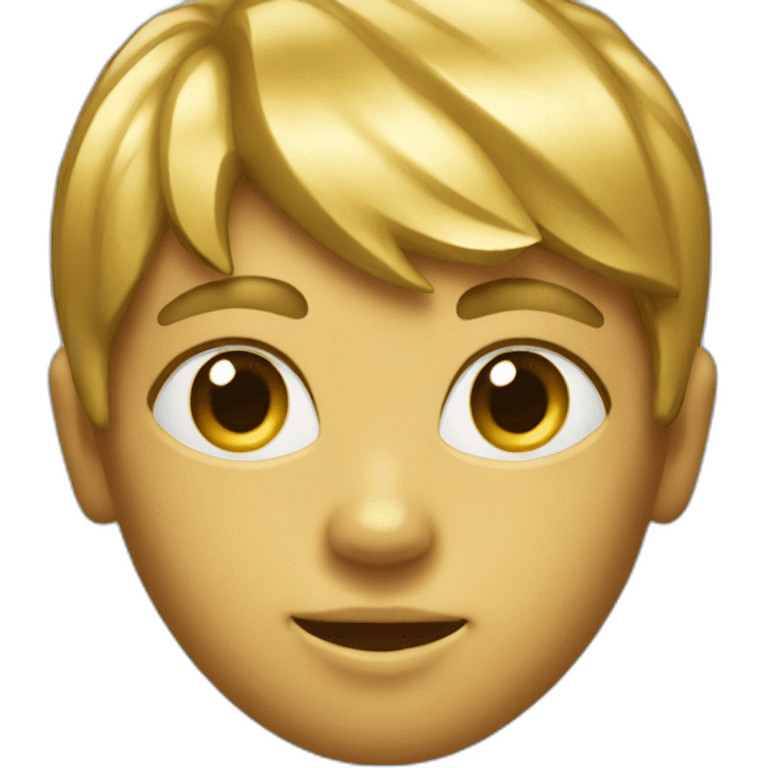 a boy made out of gold emoji