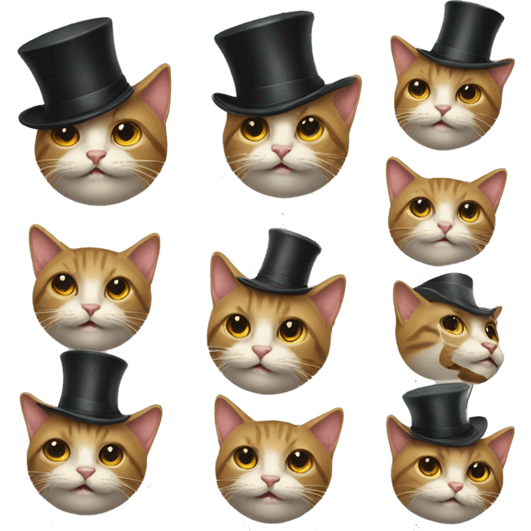 Cat with a tophat emoji