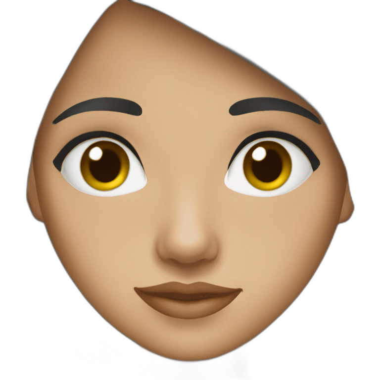 a  colombian girl , black hair , black eyes , eyebrown  white, straight hair emoji