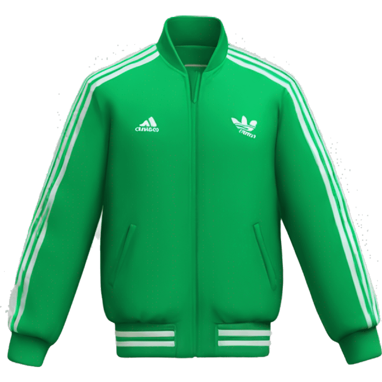 Adidas jacket green emoji