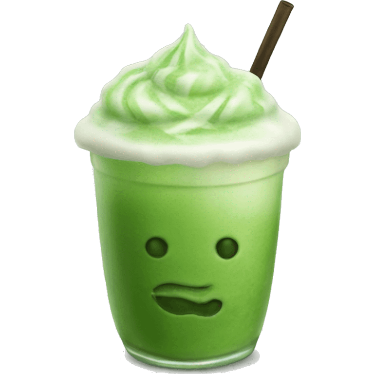 Iced matcha latte emoji