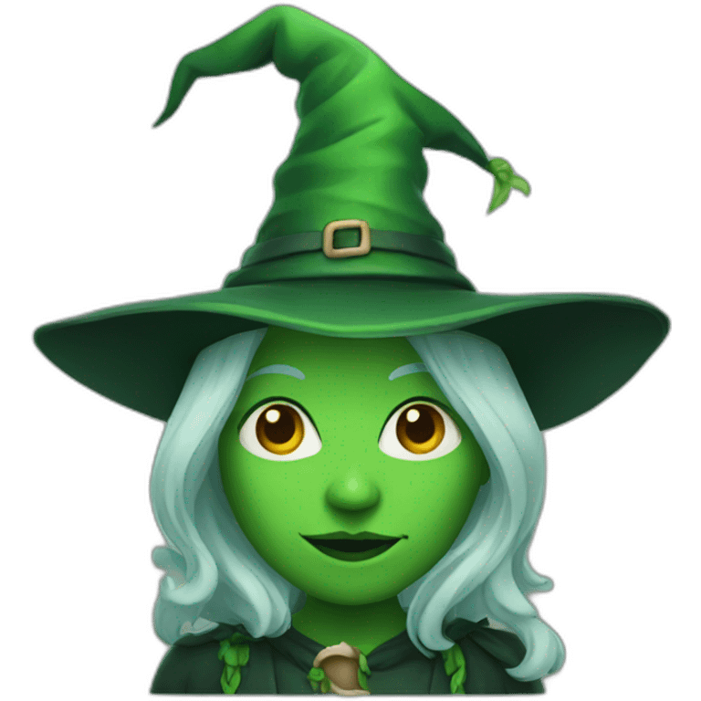 Green witch emoji