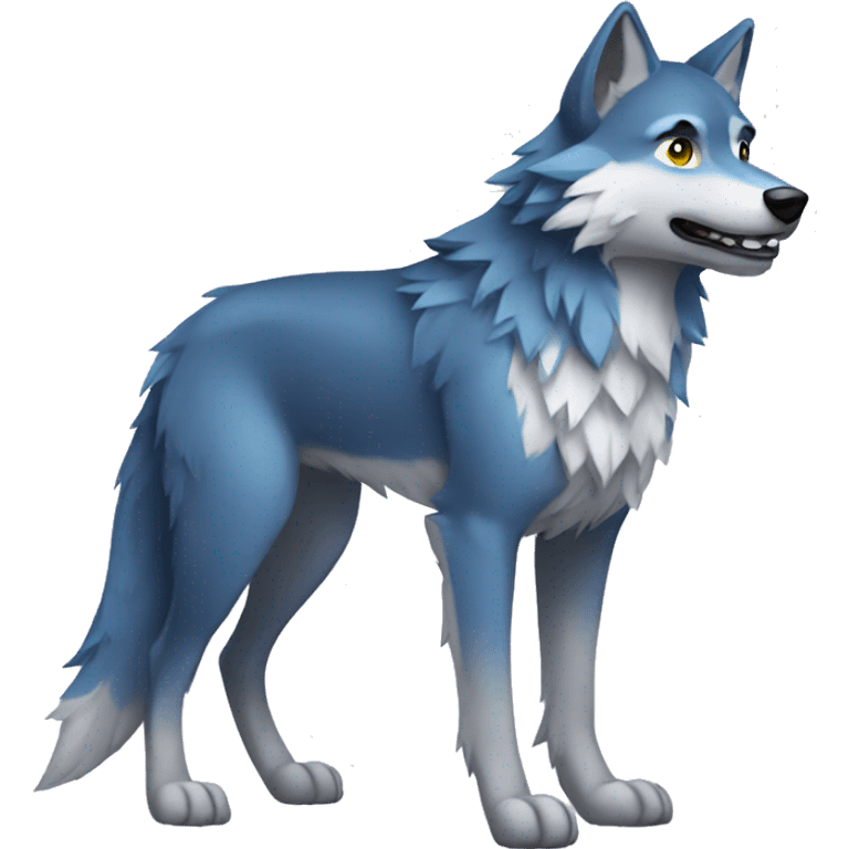 Sparkle-wolf full body emoji