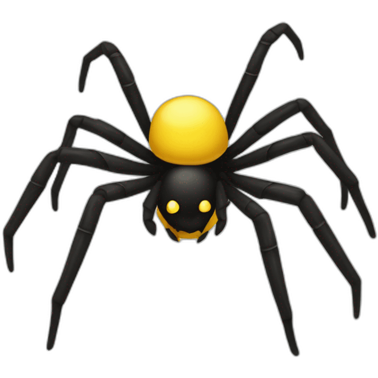 yellow black spider emoji