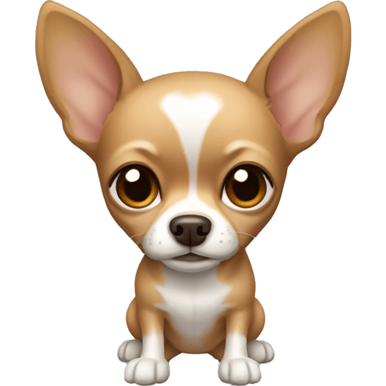 Chihuahua with brown fur and light beige paws emoji