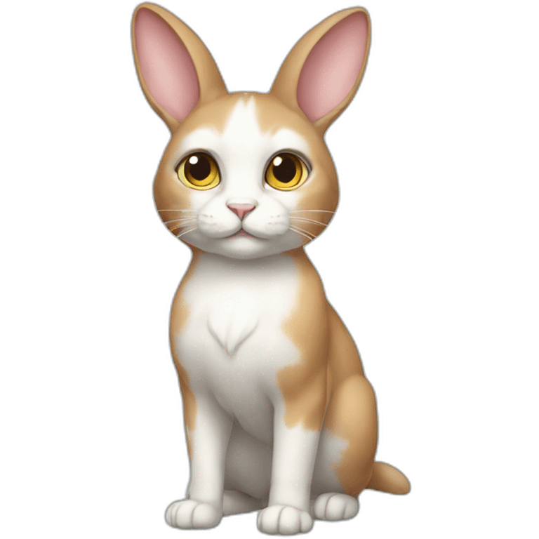 rabbit-cat hybrid fullbody emoji