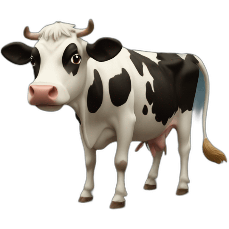 a cow in the middle of a tornado emoji