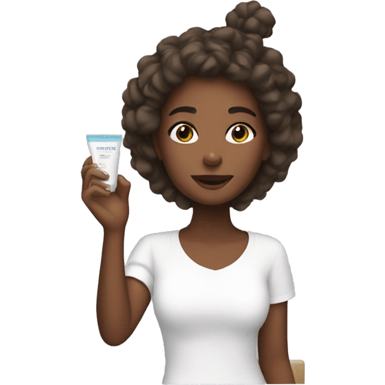 Girl doing skincare  emoji