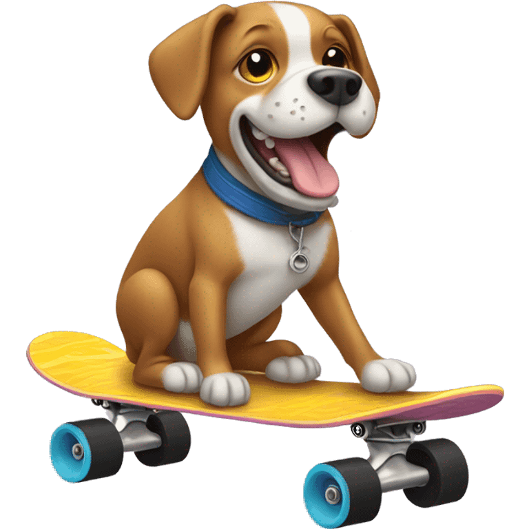 Dog riding a skateboard  emoji