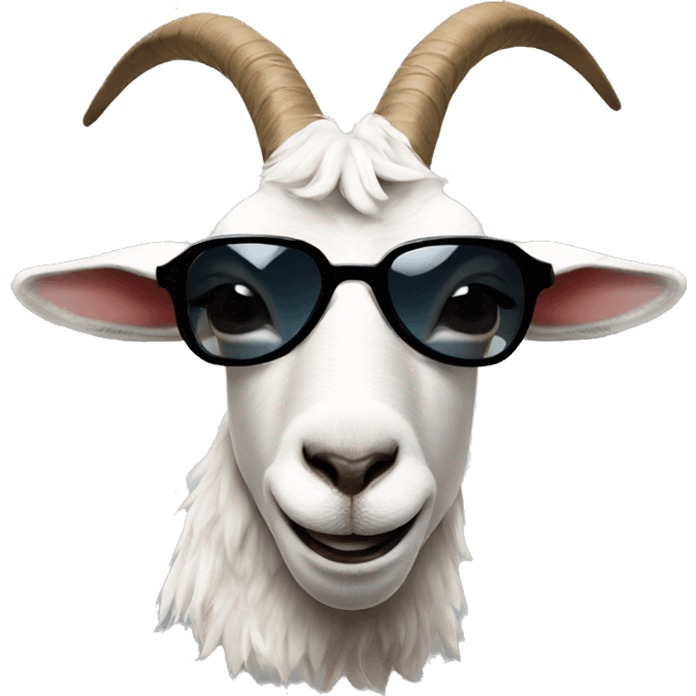 Goat with sunglasses emoji