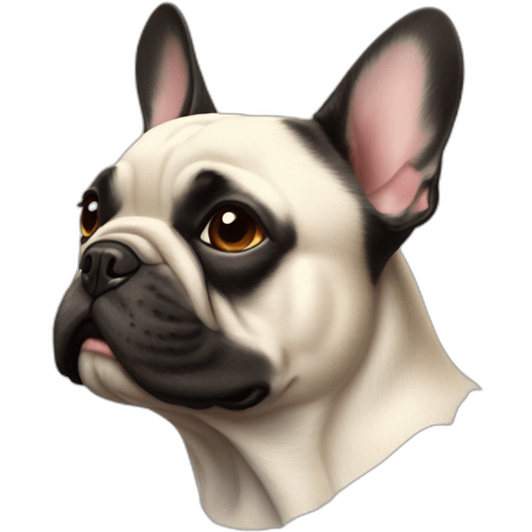 dog French Bulldog in profile emoji