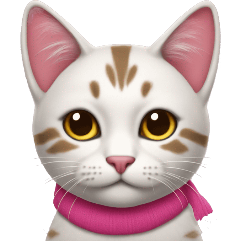 gato con jersey navideño rosa  emoji